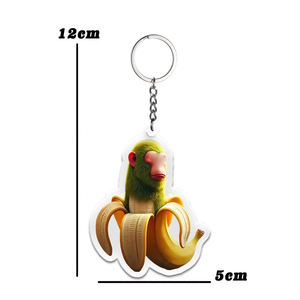 Porte-clés en acrylique amusant, figurine animale italienne 'Brainrot' Bombardiro Crocodilo Tralalero Tralala Juguete Tung Tung Sahur - Product Image 4