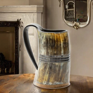 Taza de Cuerno de Búfalo Hecha a Mano, Tallada y Pulida, Estilo Rústico, para Decoración del Hogar o Regalo - Product Image 3
