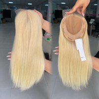 Topper pour femme en dentelle HD, cheveux européens, ligne de cheveux naturelle, blond, cheveux humains, sans perte, livraison rapide, vente chaude