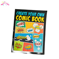 Services d'impression personnalisée en gros de livres brochés, livres de croquis à couverture souple avec reliure verticale et de livres de bandes dessinées vierges avec de nombreux modèles