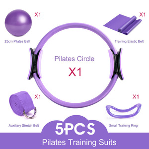Anneau de Pilates Vigorous 38 cm x 3,5 cm avec ballon de yoga de 25 cm – Équipement d'exercice pour le fitness, le massage et le remodelage corporel - Product Image 3
