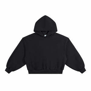 High Quality Spring Casual Boxy Fit Unisex Hoodie Sweatshirt Oversized Pocketless Simple Solid Color Pullover 350 Gsm Hoodie - Product Image 5