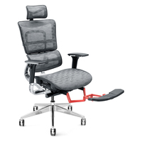 Chaise de bureau ergonomique en maille avec soutien lombaire et hauteur de siège réglable pour les douleurs au cou et au dos