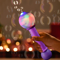 Jouets à bulles lumineux promotionnels, baguettes à bulles électriques rondes - Cadeaux amusants, machine à bulles en plastique pour enfants, jouet d'extérieur pour l'été