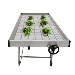 卸売4x8温室ベンチメッシュローリングベンチ苗床成長テーブル
