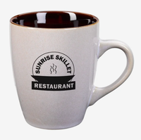 Tasses à café en céramique artisanale avec logo personnalisé, 12 oz, cadeau promotionnel, marketing d'entreprise, publicité d'événements, souvenir de marque