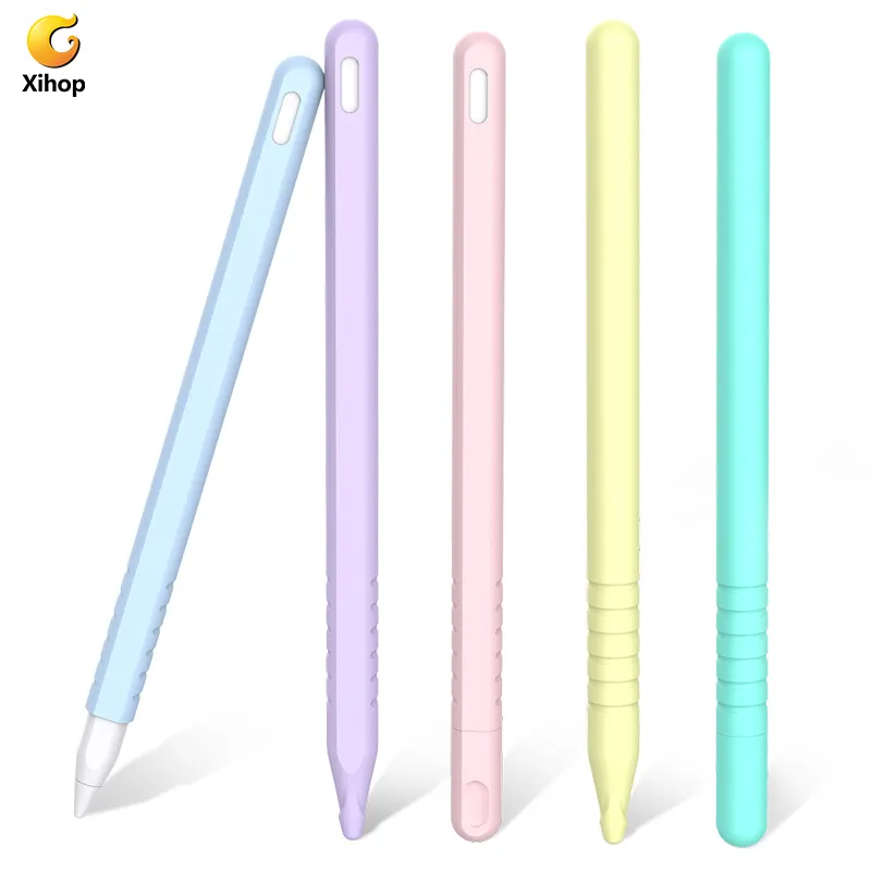 Xihop Cute Purple Color Clone Touch Pen Protector Cover Stylus Silicone Case for Apple Pen Pencil iPad 2 2nd Generation Gen