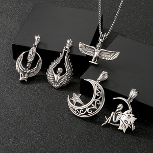 KALEN Colgantes Finos Unisex Encantos Acero Inoxidable Arpía Griega Águila Luna Joyería de Moda Colgantes - Product Image 5