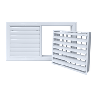 Sortie d'air double à persiennes en ABS, sortie d'air indépendante zonée amovible, grille de ventilation linéaire silencieuse pour système d'air frais intérieur