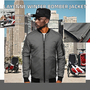 For <b>Vintage</b> Canvas Stand Collar Winter Embroidered Breathable Windproof Custom Mens <b>Bomber</b> <b>Jacket</b> - Product Image 2