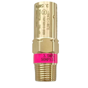 วาล์วนิรภัยมาตรฐาน CE ASME ที่เชื่อถือได้ แบบตัวเมียตัวผู้ NPT1/4 นิ้ว 3/8 นิ้ว BSP สำหรับระบบท่อถังลมและแก๊ส - Product Image 2