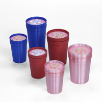Pot de rangement artisanal en forme de tasse à café Ice Cube, étiquette personnalisée, impression 3D, plastique PLA écologique et biodégradable