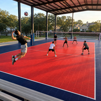 Dalles de terrain de volley-ball en PP de couleur personnalisée pour les clubs, les universités et les sites sportifs de marque
