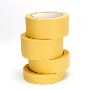 Medium Tack Adhesive Crepe Paper Painter Masking Tape For Clean Painting Lines