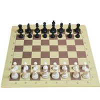 Grand jeu d'échecs en bois à 64 grilles, planche d'entraînement pour compétition spéciale avec roi de 95mm
