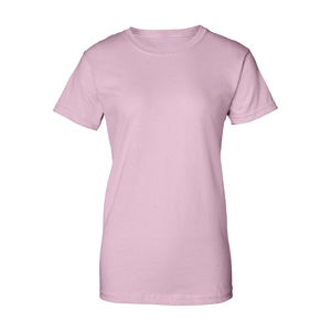 T-shirt personnalisé pour femme, col rond, manches courtes, uni, respirant, écologique, en coton biologique, tissu en molleton gaufré - Product Image 1