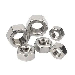 304 Stainless Steel Hexagonal Nut Din934 M1.6-M64 High Quality Thickened Hex Nut