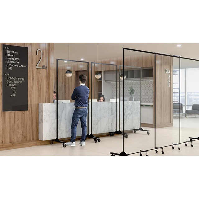 Transparent Acrylic Partition Screen Office Dividers Partition Wall clear Room Divider