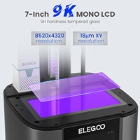 Elegoo grosir Mars 4 pencetak 3D Resin LCD 9K HD 153.36*77.76*165mm ukuran cetak Ultra besar