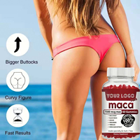Gummies Black Maca Plus pour des fesses volumineuses et des courbes extrêmes – Racine de Maca Noire pour améliorer la vitalité chez les hommes et les femmes – Booster fessier