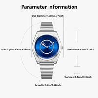 Montre-bracelet en acier inoxydable édition limitée God's Eye - Montre à quartz tendance hip-hop pour couple, pour hommes et femmes