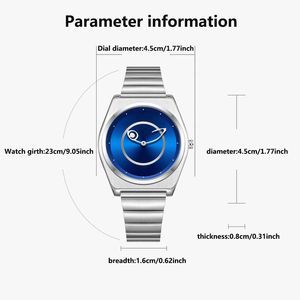 Montre-bracelet en acier inoxydable édition limitée God's Eye - Montre à quartz tendance hip-hop pour couple, pour hommes et femmes - Product Image 2