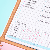Planificateur hebdomadaire non daté, carnet de buts hebdomadaires, planificateur de liste de tâches A5, journal de suivi des habitudes avec reliure spirale pour la promotion