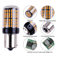 Decodificador de Señales de Giro LED para Automóvil, Anti-Parpadeo, 1156 3014 144W 1157, Luz de Freno T20 BAU15S 12V OLIVER
