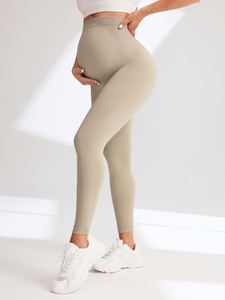 Leggings <span class=keywords><strong>de</strong></span> maternité taille haute pantalon <span class=keywords><strong>de</strong></span> yoga en tissu extensible élastique avec motif solide Leggings <span class=keywords><strong>de</strong></span> haute qualité directs d'usine - Product Image 6