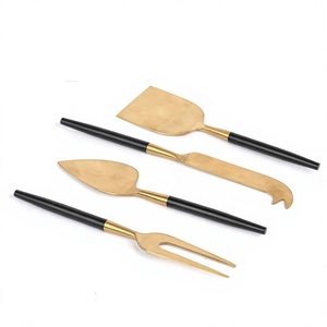 Cheese Knife Stainless Steel Blade Brass Gold Handle Cheese Knives Durable Quality Hand Wash Only For Hotels Party And Kitchen - Product Image 4