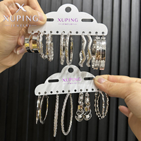 XUPING Joyería al por Mayor Bañado en Oro Geométrica Minimalista Aretes de Aro Lisos Grandes y Pequeños de Moda para Mujer