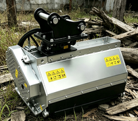 Broyeur à fléaux hydraulique pour excavatrice de 4 à 6 tonnes avec moteur, boîte de vitesses et roulement