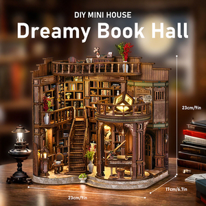 Blocs de construction pour adultes, Mystery Book Nooks, puzzle en bois 3D, kit de maison miniature, projet créatif DIY - Product Image 4