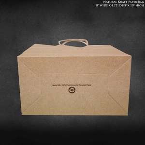 Wholesale Custom Logo Luxury Supermarket <b>Paper</b> Bags Full Color Printing <b>Biodegradable</b>/Compostable Kraft White High Quality - Product Image 4
