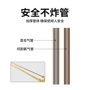 G01 30 Copper Cutting Torch Double Switch Oxygen Acetylene Propane Welding Flame Tool - Product Image 3