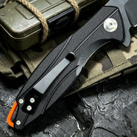 Cuchillo Plegable de Alta Calidad con Hoja de Acero 5cr13 y Mango G10, Cuchillo de Bolsillo para Supervivencia al Aire Libre, con Clip de Bolsillo G10 para Camping, Bricolaje, Grado OEM