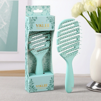 Proveedor de Empaques de Marca Privada, Caja de Papel con Base Acolchada, Caja de Empaque para Cepillo de Cabello con Ventana, Caja de Empaque para Cepillo de Champú