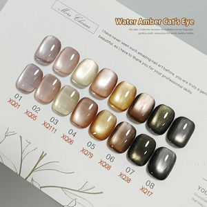 Ailanuo ชุดเจลทาเล็บ UV ยาทาเล็บแบบ DIY 8สี15มล. เจลทาตาของแมวติดทนนานเจลสีเหลืองอำพัน - Product Image 3