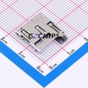 GTFP08431BEU SD Card / Memory Card Connector Connector Self-Return Type MicroSD Card (TF Card) Card Holder Without - Product Image 1