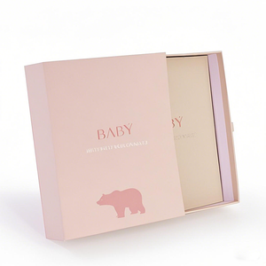 Journal de <span class=keywords><strong>grossesse</strong></span> à couverture rigide personnalisé première année bébé livre de souvenirs bébé Album Photo lin Journal carnet de notes pour cadeau - Product Image 1