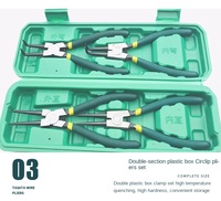 Vente en gros de 7 pouces en acier à haute teneur en carbone ensemble d'outils en filet de qualité industrielle pince à circlips extérieure multifonctionnelle 4 pièces métrique