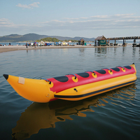 Nouvelle arrivée Kayak gonflable en PVC pour 5 personnes, bateau banane pour ski nautique de plage à usage commercial