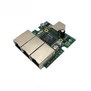 Fabricación Profesional de PCB Gigabit Ethernet, Placa de Circuito y Ensamblaje de Switch de Red Gigabit de 3 Puertos - Product Image 1