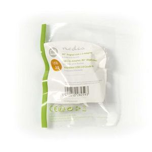 Adaptador USB 2.0 A macho a hembra con ángulo de 90 grados, color negro - Product Image 3