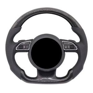 Volante Deportivo de Fibra de Carbono y Cuero Perforado con LED para RS S3 S4 S5 2012-2016 <span class=keywords><strong>A3</strong></span> A4 A5 4 5 - Product Image 2