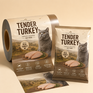 Pellicola per Imballaggio Cibo per Cani, Rotolo Personalizzato Stampato, Film Flessibile Laminato con Design <span class=keywords><strong>Agnello</strong></span> e <span class=keywords><strong>Riso</strong></span> per Confezionamento Automatico - Product Image 4