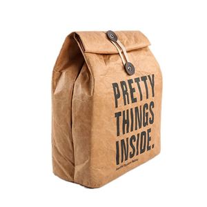 Sac en papier Dupont personnalisé avec logo imprimé, résistant aux déchirures, réutilisable, pour aliments, conservation au chaud, utilisation avec pack de glace - Product Image 1