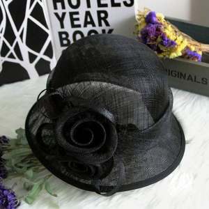Sombreros Elegantes de Sinamay para Mujer con Diseño Floral - Uso Casual, para Iglesia, Aire Libre y Fiestas, Diseño de Personajes Dibujados a Mano, Ajustables, Alta Calidad - Product Image 4