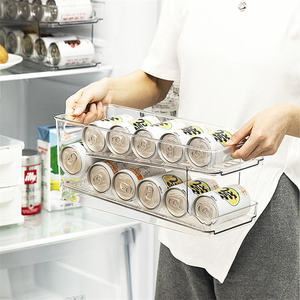 自動ローリング<span class=keywords><strong>2</strong></span>層プラスチック冷蔵庫冷蔵庫飲料ソーダ缶ディスペンサー12缶用 - Product Image 3