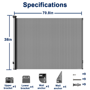 Altamente recomendado y superventas en Ali Malla de puerta de bebé extensible de aluminio con malla transpirable para uso doméstico - Product Image 5